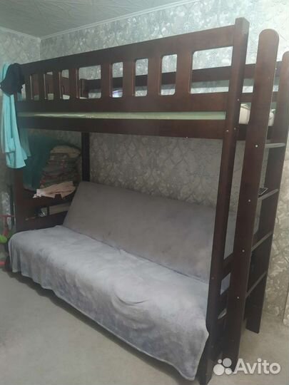 Двухъярусная кровать с диваном бу