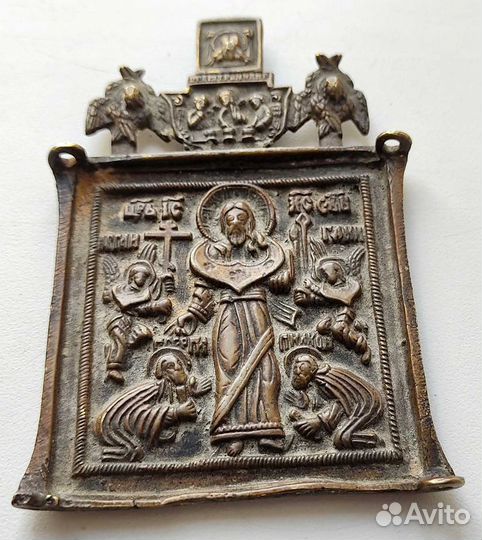 Икона меднолитая. спас смоленский