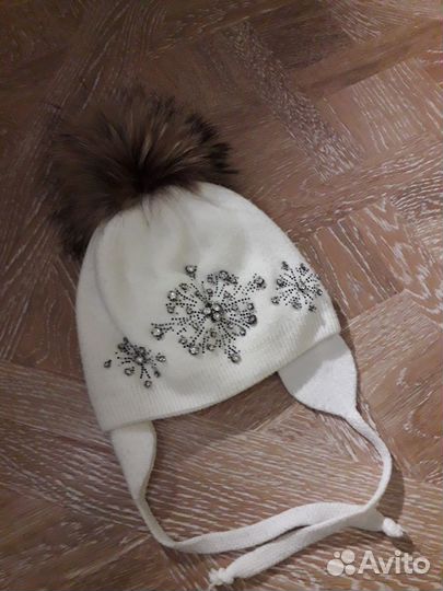 Шапка зимняя для девочки 50-53