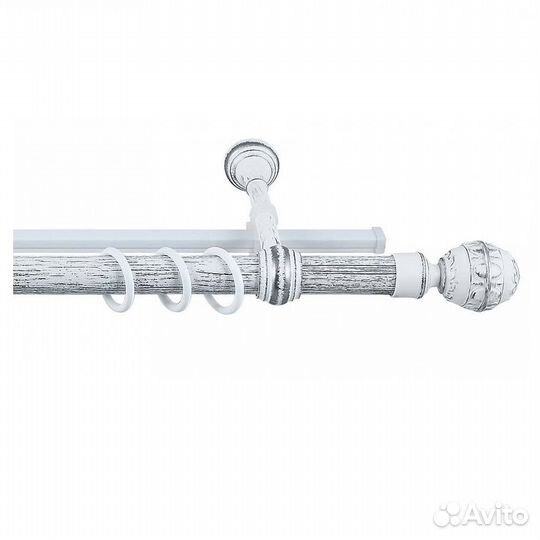 Карниз двухрядный металл пластик 160 см белый