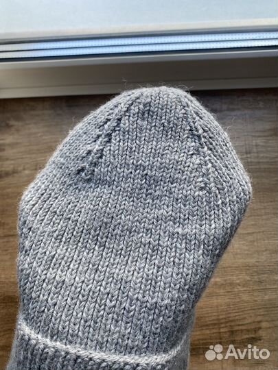 Шапка вязаная бини из альпаки