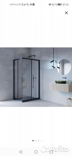 Душевая ширма с black