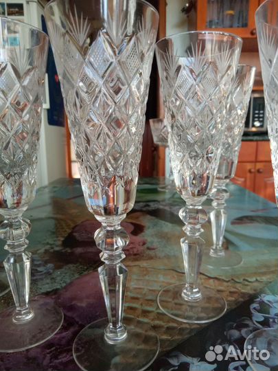 Фужеры хрустальные высокие СССР, Гусь хр. 