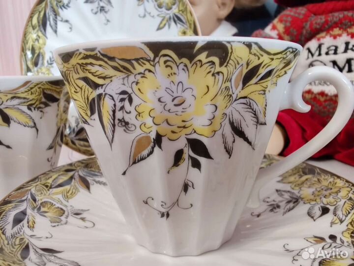 Чайно-кофейная пара легендарного фарфора лфз