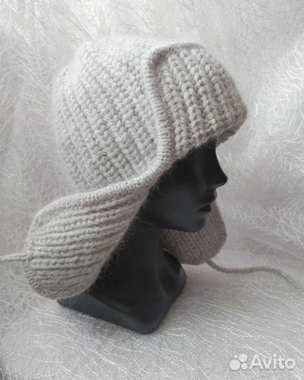 Ушанка вязаная