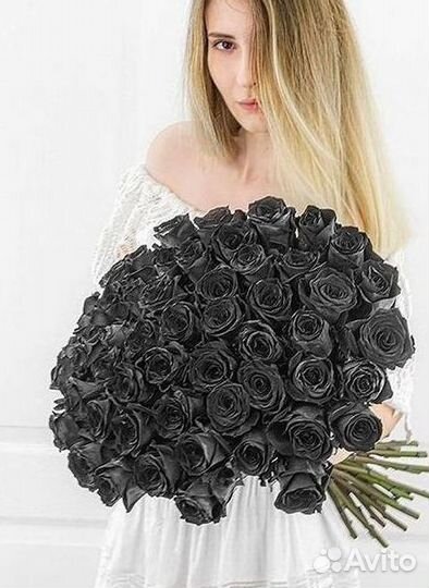 Доставка букетов и цветов. Чёрные розы