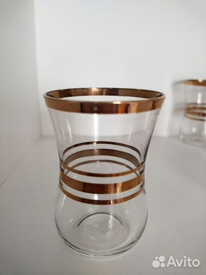 Новый набор стеклянных стопок восточный СССР