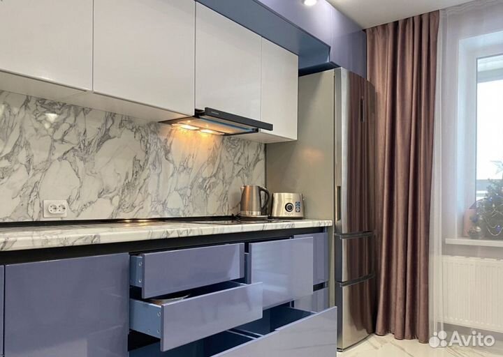 Кухня Сиреневая на заказ с гарантией