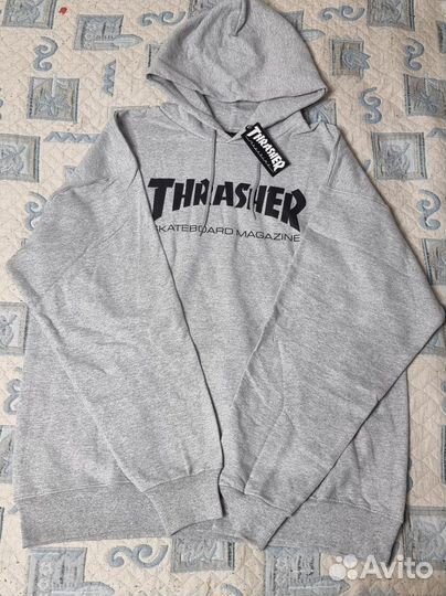 Худи Thrasher серое