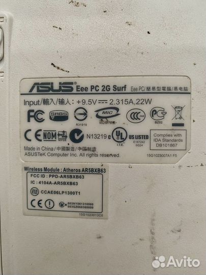 Мини ноутбук asus