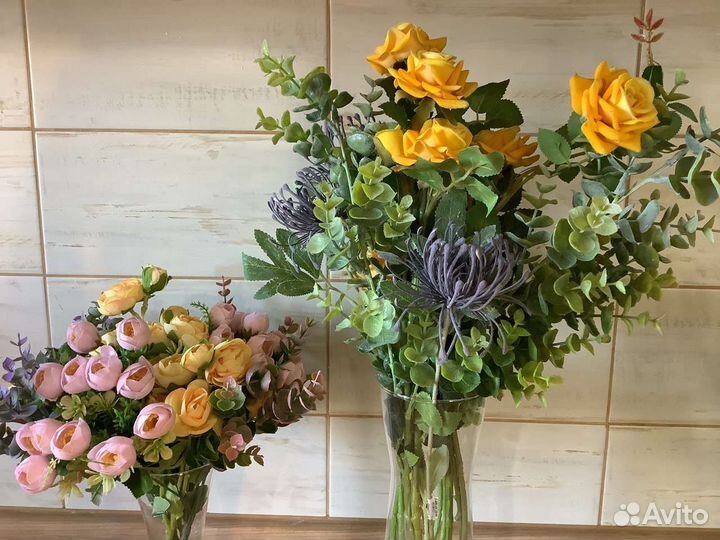 Искусственные цветы тюльпан пион IKEA сухой водой