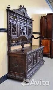 Скамья резная антикварная 19 века