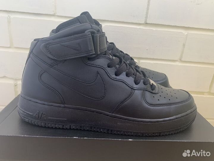 Nike Air Force 1 '07 Mid Triple Black Оригинал