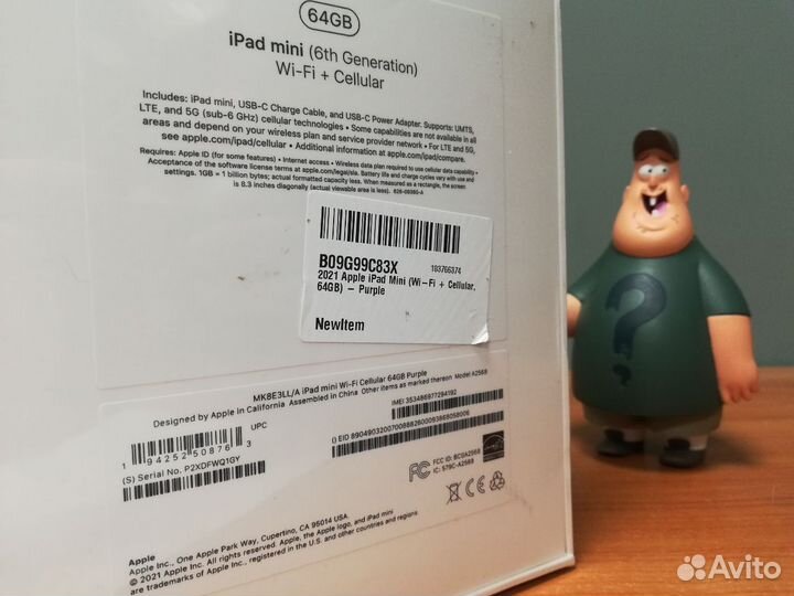 Apple iPad Mini 2021 64Gb Wi-Fi Cellular Purple MK