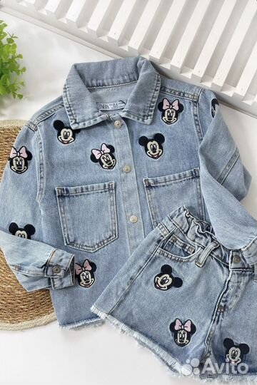 Джинсовая куртка zara для девочки 104,110