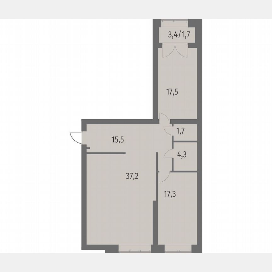 2-к. квартира, 95,2 м², 7/13 эт.