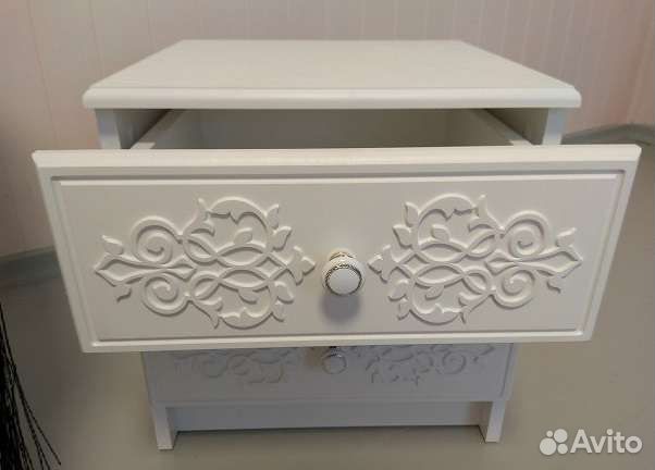 Тумба прикроватная белая Кики