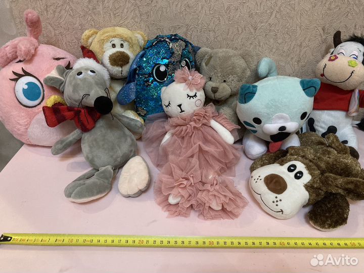 Мягкие игрушки большие и маленькие