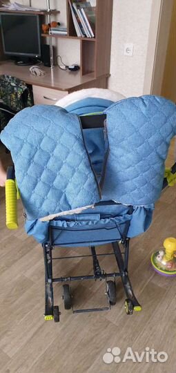 Детские санки коляска с колесами