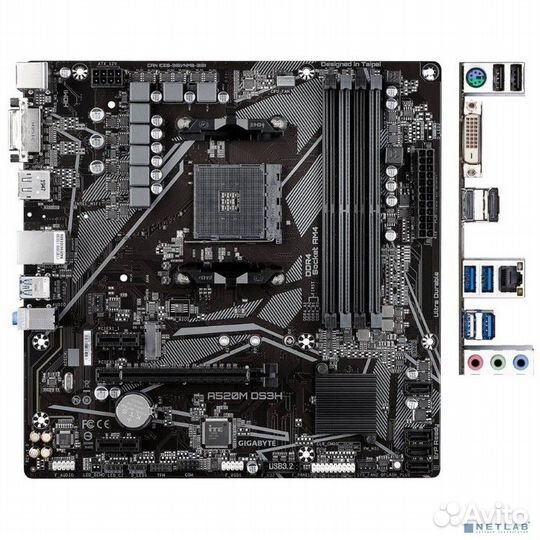 Gigabyte A520M DS3H RTL Soc-AM4 AMD B550 4xDDR4 mA
