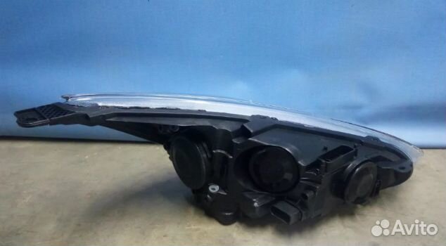 Focus 14 h7/h1/py21w/led. Фара левая срегулирующим мотором, диоды, внутри хромированная (Depo)