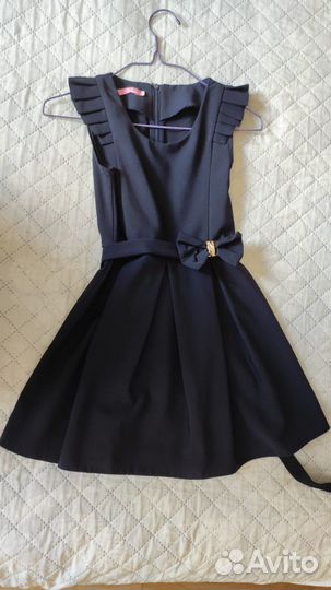 Сарафан школьный 134 темно-синий