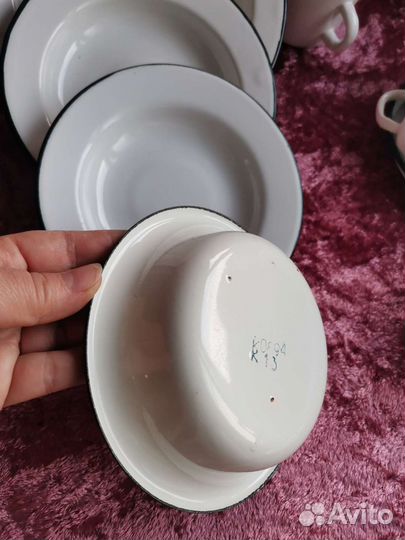 Тарелки и кружки эмаль СССР