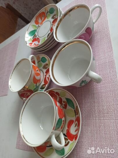 Чашка с блюдцем чайная пара СССР