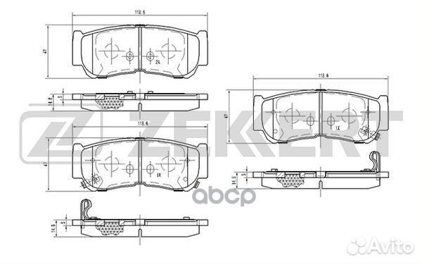 Колодки торм. диск. задн. Hyundai H-1/Starex 01