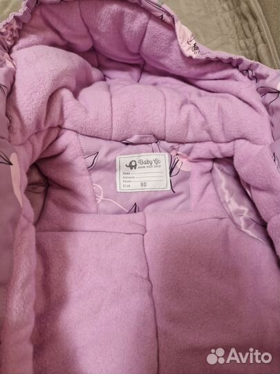 Зимний комбинезон baby go 80 для девочки