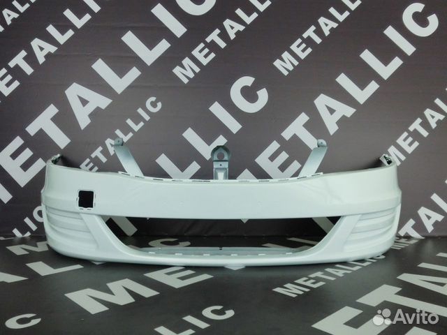 Бампер Логан белый / Renault logan 2010 передний