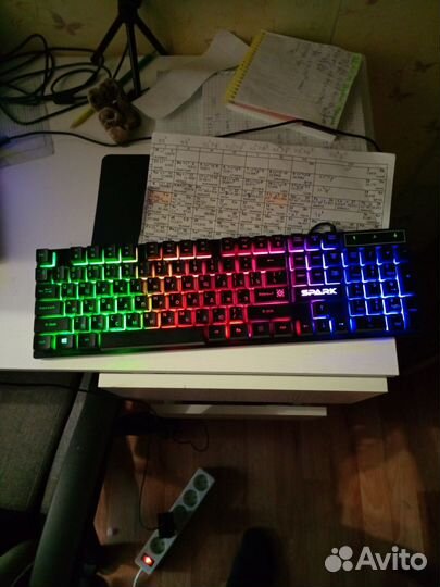 Мышка + клавиатура + коврик + наушники