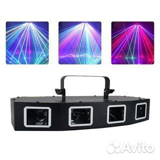 Лазер 4 в 1 светомузыка