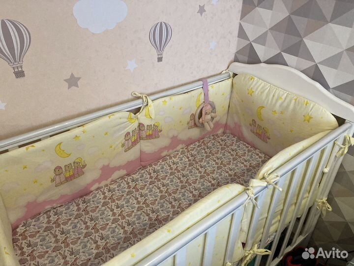 Бортики балдахин Комплект в кроватку Perina