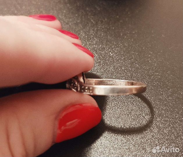 Марказит капельное серебряное кольцо 17,5р