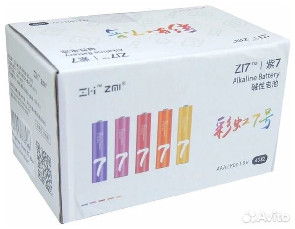 Батарейки mijia Rainbow No.7 AAA (40 pcs) Color