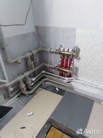 Монтаж отопления,канализации,водопровод и теплый п