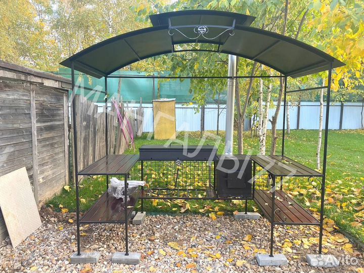 Кованные мангалы с крышей