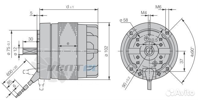 Электродвигатель Ebmpapst M4E074-GA07-06