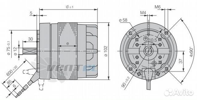 Электродвигатель Ebmpapst M4E074-GA07-06