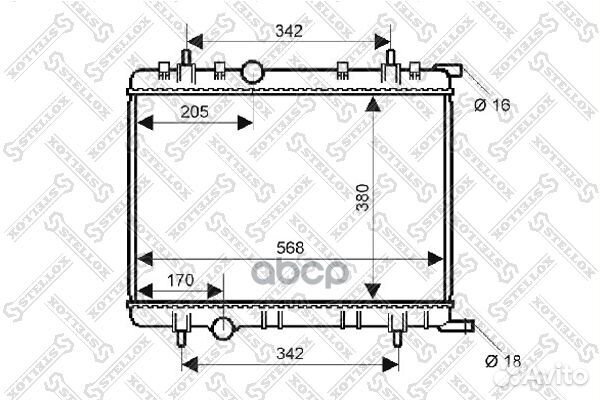 10-25352-SX радиатор системы охлаждения Peugeo