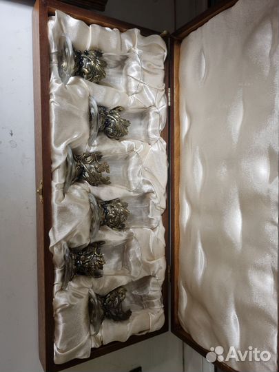 Набор из 5 фужеров в коробке, набор из 6 рюмок