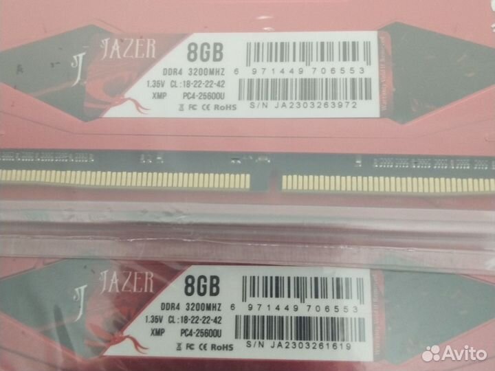 DDR4 16GB 2x8gb 3200мгц Новая Гарантия