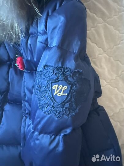 Зимний комплект для девочки 104 с мехом енота