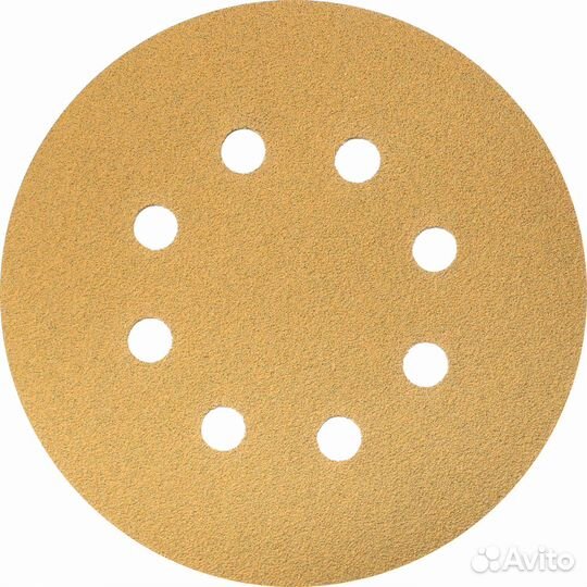 Круг абразивный d125мм Р220 8 отв. gold line holex