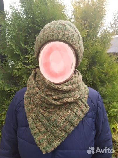Комплект шапка и шарф женский