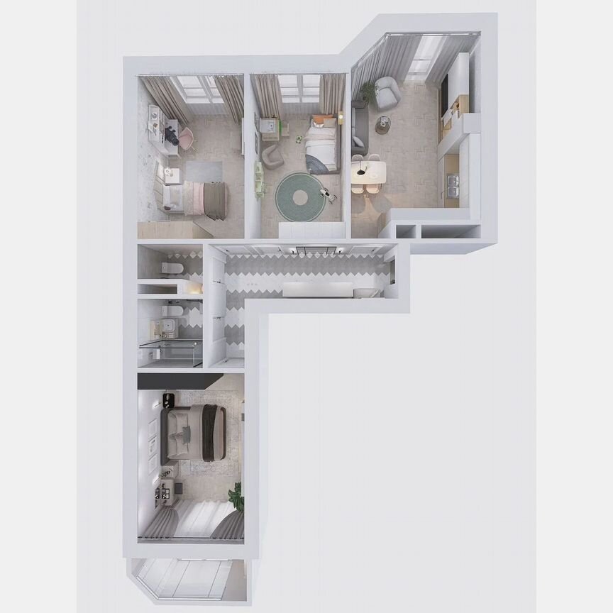 3-к. квартира, 91,9 м², 4/5 эт.