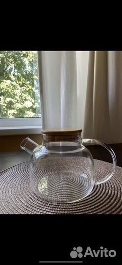 Стеклянный заварочный чайник 1 литр