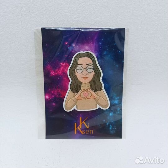 Деревянный значок, стикер Vmoji