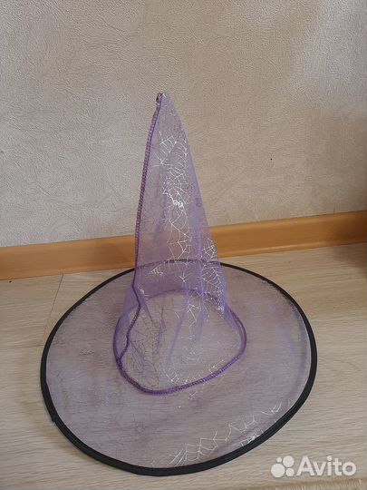 Шляпа д детей праздничная фея колдунья фиолетовая